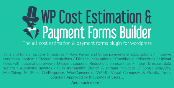 WP Cost Estimation & Payment Forms Builder 9.748