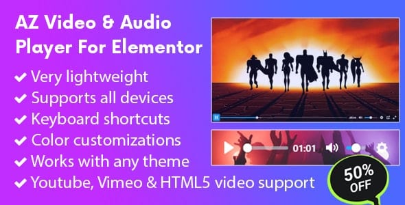 AZ Video and Audio Player for Elementor 2.0.0 1 az-video-and-audio-player-for-elementor