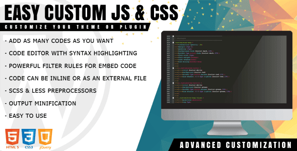 Easy Custom JS and CSS 1.1.2