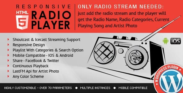 Radio Player Shoutcast & Icecast 4.4.4