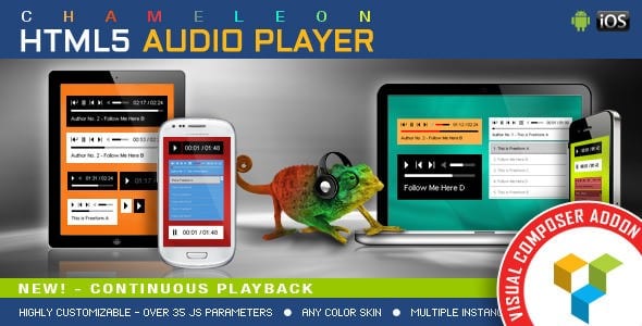 Chameleon HTML5 Audio Player for WPBakery 1.6