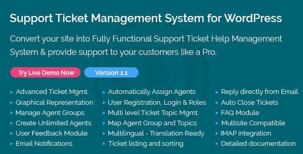 Support Ticket Management System for WordPress 1.5