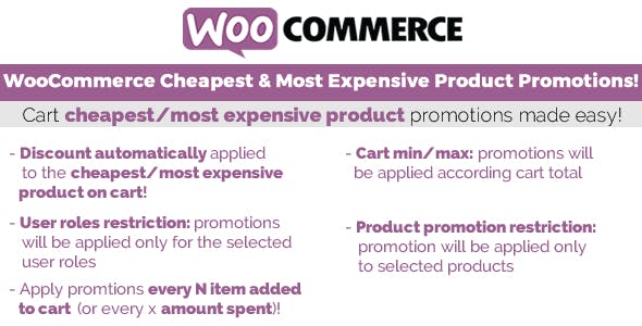 WooCommerce Cheapest & Most Expensive Product Promotions! 3.3