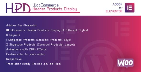 WooCommerce Header Products Display for Elementor 1.0 1 woocommerceheaderproductselementor