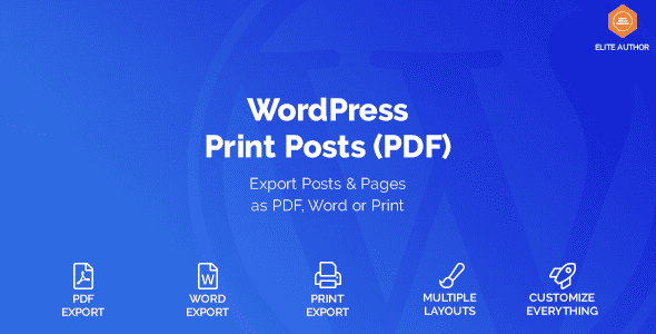 WordPress Print Posts & Pages (PDF) 1.5.8