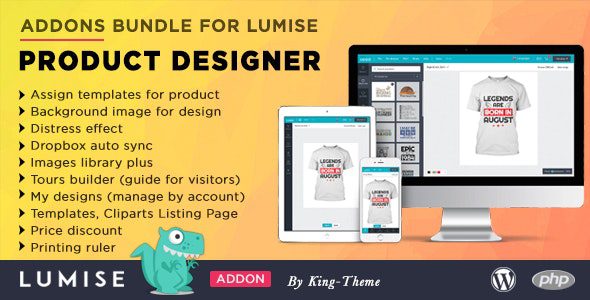 Addons Bundle for Lumise Product Designer 25.08.20