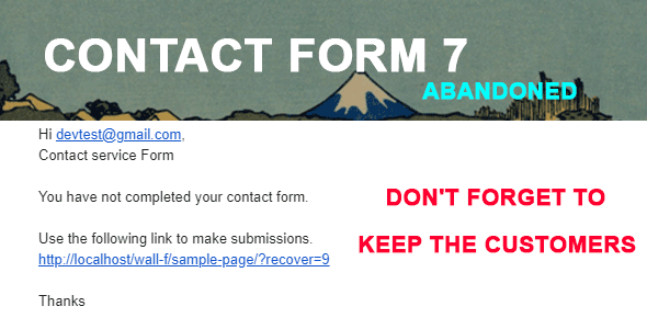 Contact Form 7 Recover Abandoned Form 1.5.1