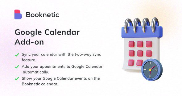 Google Calendar integration for Booknetic 1.1.3