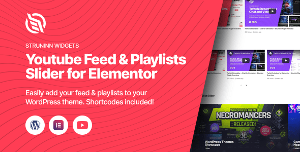Youtube Feed and Playlists Slider for Elementor 1.0.1