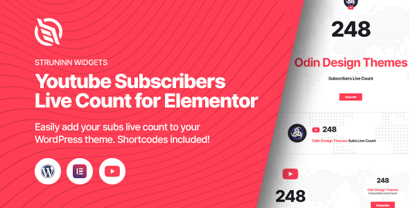 Youtube Subscribers Live Count for Elementor 1.0.1