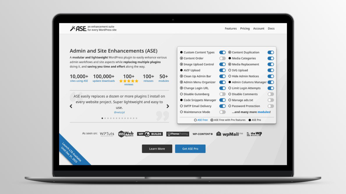 Admin-and-Site-Enhancements-ASE-Lifetime-Deal-Image