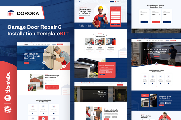 Doroka | Garage Door Repair Elementor Template Kit 1 dorokaPreviews