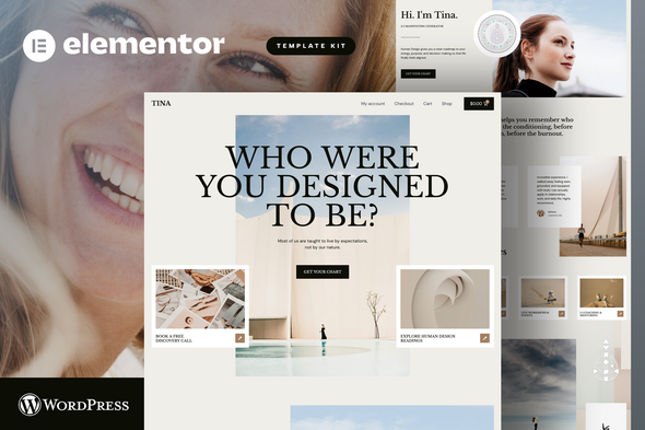 Tina 1 tina-human-design-coach-elementor-template-kit