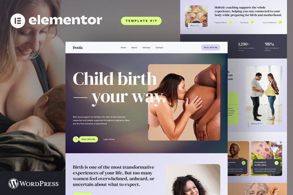 Doula 1 doula-holistic-pregnancy-maternity-coach-postpartum-care-elementor-template-kit